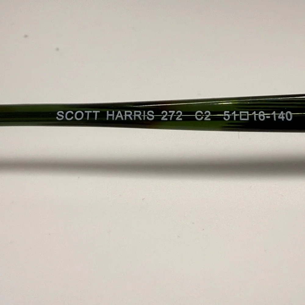 Scott Harris 272 C2 Eyeglasses Green‎ Tortoise Rectangular Frames 51-16-140